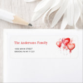 Waterverf Hearts Baby shower retouradres Etiket (Insitu)