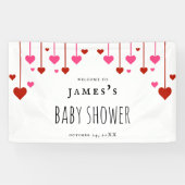 Waterverf Hearts Baby shower Sign Spandoek (Horizontaal)