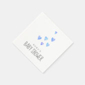 Waterverf Hearts Boy Baby shower Napkins Servet (Hoek)
