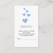 Waterverf Hearts Boy Luier Raffle Kaart (Voorkant)