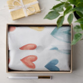 Waterverf Hearts Decoupage Tissuepapier (Geschenk)