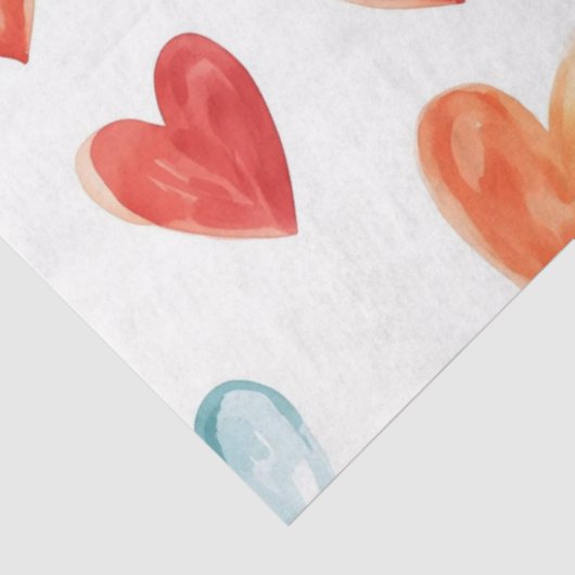 Waterverf Hearts Decoupage Tissuepapier (Detail)