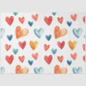 Waterverf Hearts Decoupage Tissuepapier (Voorkant)