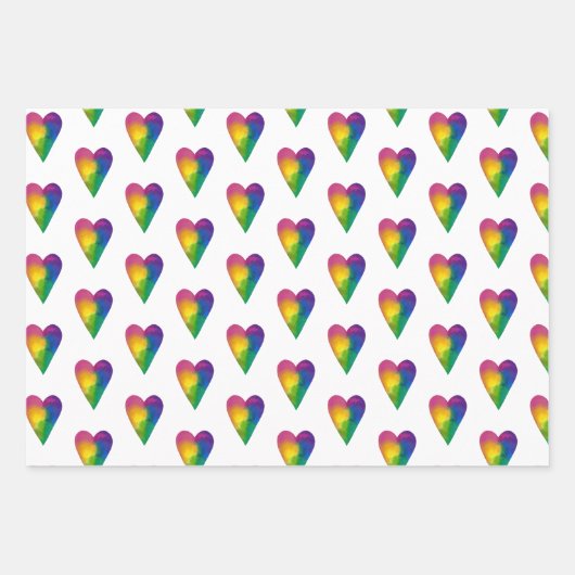 Waterverf Hearts en XOXO Inpakpapier Vel (Voorkant)