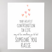 Waterverf Hearts Girl Baby Grootste bijdrage Poster (Voorkant)