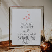 Waterverf Hearts Girl Baby Grootste bijdrage Poster