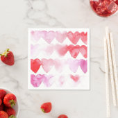 Waterverf Hearts Napkins Servet (Insitu)