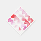 Waterverf Hearts Napkins Servet (Hoek)