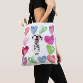 Waterverf Hearts Pet Love Tote Bag (Dichtbij)