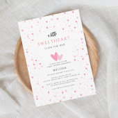 Waterverf Hearts Sweetheart Girl Baby shower Kaart