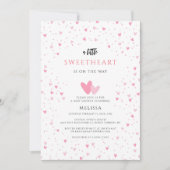 Waterverf Hearts Sweetheart Girl Baby shower Kaart (Voorkant)