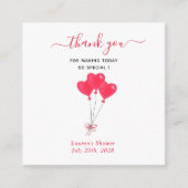 Waterverf Hearts Vrijgezellenfeest Dank u Informatiekaartje (Voorkant)