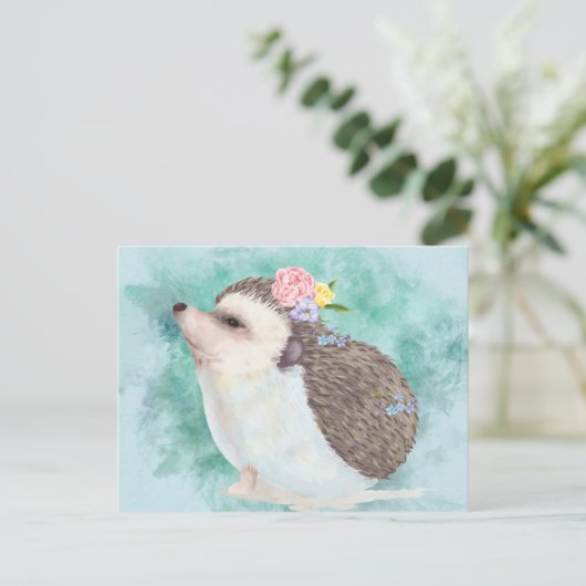 Waterverf Hedegel Briefkaart (Staand voorkant)