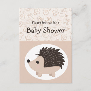 Waterverf Hedgel Animal Baby shower Fun PARTY Kaart