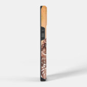 Waterverf heeft ongelukkige bruinkoolbrij weggegoo iPhone hoesje (Rechterkant)