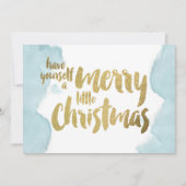 Waterverf heeft u een prettige kerst feestdagenkaart (Voorkant)