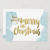 Waterverf heeft u een prettige kerst feestdagenkaart (Voorkant / Achterkant)