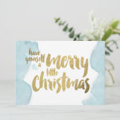 Waterverf heeft u een prettige kerst feestdagenkaart (Staand voorkant)