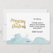 Waterverf heeft u een prettige kerst feestdagenkaart (Achterkant)