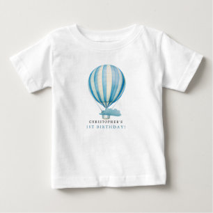Waterverf Heet Lucht Ballon Gepersonaliseerde Naam