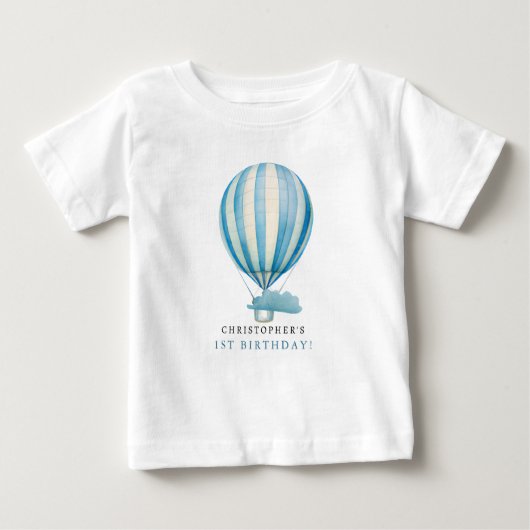 Waterverf Heet Luchtballon Gepersonaliseerde Naam (Voorkant)