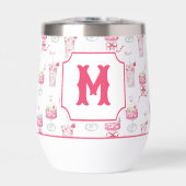 Waterverf Heet Roze Mahjong Cocktails (Voorkant)