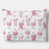Waterverf Heet Roze Mahjong Cocktails Monogram Etui (Achterkant)