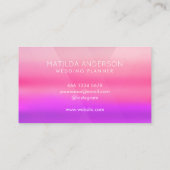 Waterverf Heet Roze Modern Visitekaartje (Achterkant)