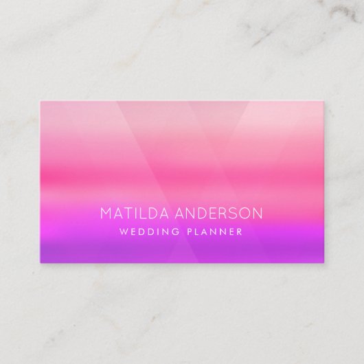 Waterverf Heet Roze Modern Visitekaartje (Voorkant)