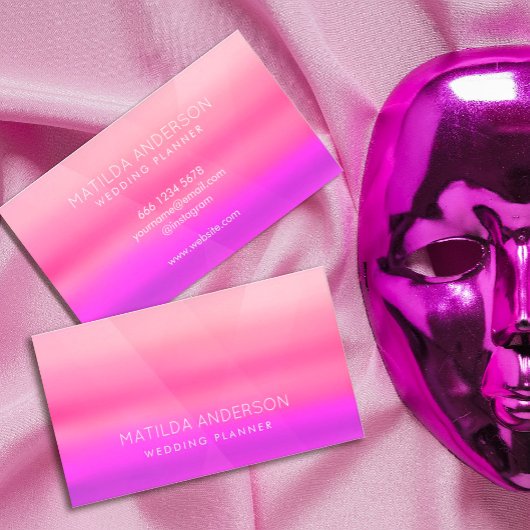 Waterverf Heet Roze Modern Visitekaartje