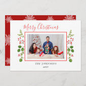 Waterverf heiligdommen en groene kerstfoto aankondiging (Voorkant / Achterkant)