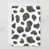 Waterverf Heilige Koe Boerderij Verjaardagsfeest Kaart (Achterkant)