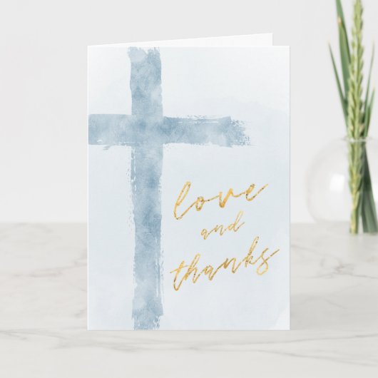 waterverf Heilige Kruis Hartelijk dank Kaart (Voorkant)