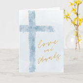waterverf Heilige Kruis Hartelijk dank Kaart (Gele Bloem)