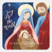 Waterverf Heilige Ventigheidsfeestdag — Groeten Vierkante Sticker (Voorkant)