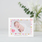 waterverf hekelt kleurrijke rand Foto Briefkaart (Staand voorkant)