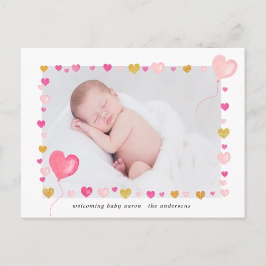 waterverf hekelt kleurrijke rand Foto Briefkaart (Voorkant)