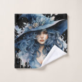 Waterverf heks [1] bad handdoek (Wasdoekje)