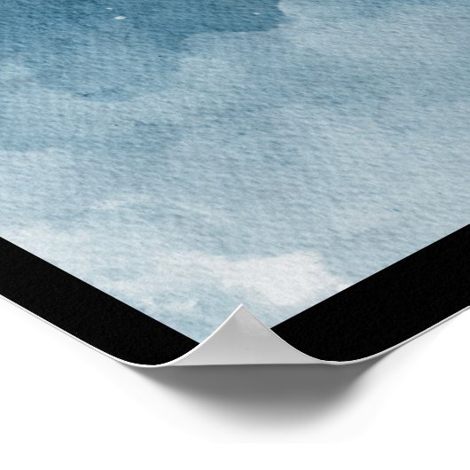 Waterverf heks aan een donkere nachtelijke hemel poster (Hoek)