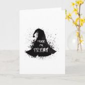 Waterverf heks pet Halloween - Trick or treat Kaart (Gele Bloem)