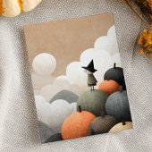 Waterverf heks spookachtige Schattigee minimalisti Kaart