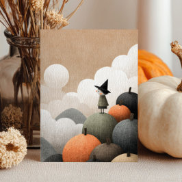 Waterverf heks spookachtige Schattigee minimalisti Kaart