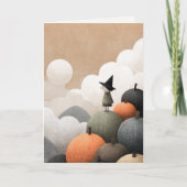 Waterverf heks spookachtige Schattigee minimalisti Kaart (Voorkant)