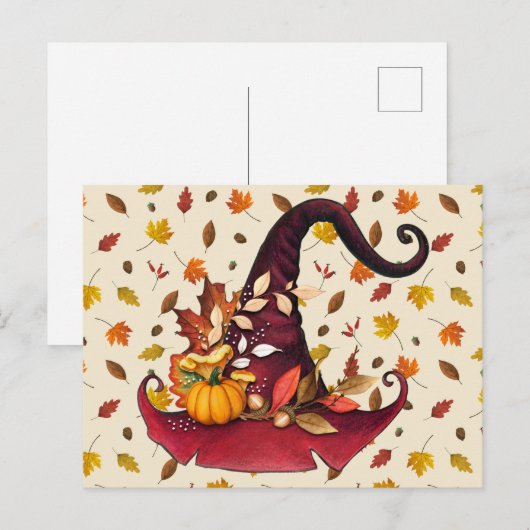 Waterverf heksen Pet en vallen Briefkaart (Voorkant / Achterkant)