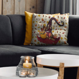 Waterverf heksen Pet en vallen Kussen