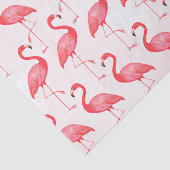Waterverf helder roze Flamingo patroon Tissuepapier (Detail)