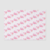 Waterverf Helder Roze Flamingo patroon Tissuepapier (Voorkant)
