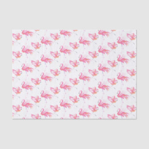 Waterverf Helder Roze Flamingo patroon Tissuepapier