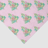 Waterverf Heldere Kleuren Coquette Kerstboom Tissuepapier (Detail)