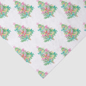 Waterverf Heldere Kleuren Coquette Kerstboom Tissuepapier (Detail)